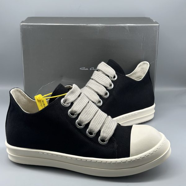 Rick Owens DRKSHDW Fogachine Cotton Megalace Low Black Milk DU01B7802 DMW1 911
